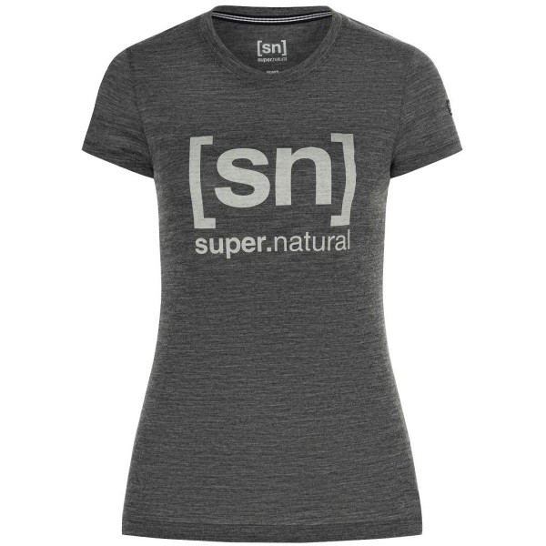 Super.Natural W Essential I.D. Tee Merino Damen Funktionsshirt grau
