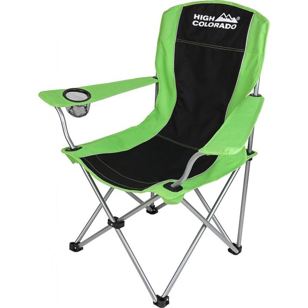High Colorado Camping Stuhl mit Armlehne schwarz grün