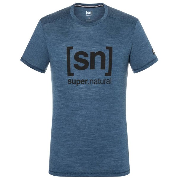 Super.Natural M Logo Tee Merino Funktionsshirt blau